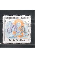 Сен-Пьер и Микелон-1995(Мих.688) , гаш. , Спорт, Велоспорт , Велосипеды(одиночка)