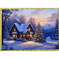 Открытка новогодняя. Чистая 10х15 см.