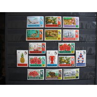 Брит. колония Багамские о-ва.  Сборная  тематика. 16 марок. 1971- 74 г.  к.ц.-33 евро.  2 фото. см. условие.