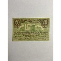20 геллеров (нотгельды) 1921 г. Австрия.-0812