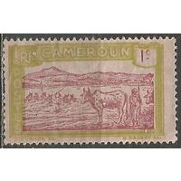 Камерун(Французский). Стадо переходит реку. 1925г. Mi#69(жёлтая бумага).