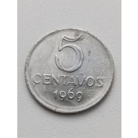 Бразилия. 5 сентаво 1969 года. (4)