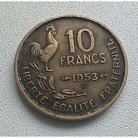 Франция 10 Франков, 1953 "B" - Бомон-ле-Роже  6-11-4