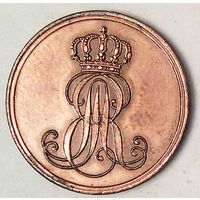 РАСПРОДАЖА!!! - ГЕРМАНИЯ ГАННОВЕР 1 пфенниг 1847 год - UNC!
