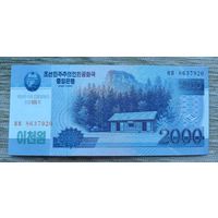 Werty71 КНДР Северная Корея 2000 вон 2008 2012 UNC Банкнота 100 лет