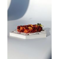 Широкий вязаный браслет из бисера