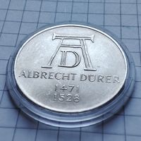 5 марок ФРГ 1971 года .500- летие со дня рождения Альбрехта Дюрера  .Серебро.