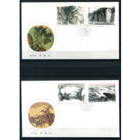 Китай - 1988г. - китайские горы, Тайшань, FDC/КПД - 2 конверта с гашением первого дня - [Mi 2194-2197]. #3-WB-94-CP-16