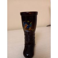Пивной бокал сапог ГДР, цветное стекло