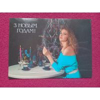 С Новым Годом! Белорусская открытка. Евлампиев 1990 г. Чистая.