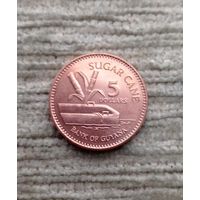 Werty71  Гайана 5 долларов 2005 Сахарный тростник