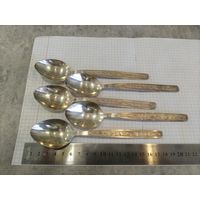 Ложка мельхиоровая, лот 5 шт., мельхиор