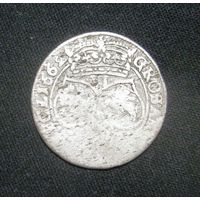 Шесть грошей 1662 года, непрочекан