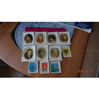 Наклейки 70 годов ГДР 11 шт