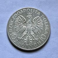Монета СЕРЕБРО Польша 10 злотых 1933 год Ядвига ОТЛИЧНЫЕ