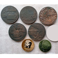 Лениниана. 100летие Ленина: Шушенское Симбирск Петроград, МТСХМ Главмашживотноводства; 70лет Октябрьской революции; ВЧК (В деятельности работников ВЧК требуется решительность, быстрота, а главное - ве