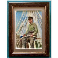 Козловский А.С. К/М, 26х35см. с рамой и паспарту. 1958г.