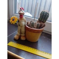 Горшок с цветком Кактус 17Х16 см.