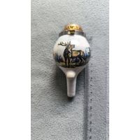 Антикварная фарфоровая чашка трубки."Олень в горах". Германия.19в Охотничья серия "Егерьская"