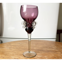 Бокал подсвечник Марганцевое стекло 25см