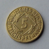 Германия - Веймарская республика 5 рейхсфеннигов. 1925. G