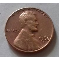 1 цент, США 1968 D