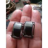 Серьги гематит