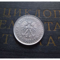 1 злотый 1987 Польша #11 XF