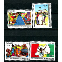 Руанда - 1990г. - 30-летие революции - 4 марки - полная серия, MNH [Mi 1425-1428]. #O-Se-Z-1-12