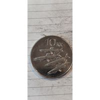 Исландия 10 крон 2008