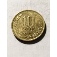 Чили 10 песо 2015