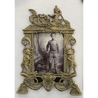 Рамка бронзовая старинная