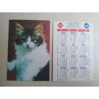 Карманный календарик.Кошки.1995 год