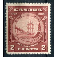 Британские колонии - Канада - 1934г. - корабль, 150 лет провинции Нью Брансуик - 1 марка - полная серия, MH [Mi 177]. #3-WB-94-A-2
