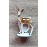Статуэтка фарфоровая ГДР Германия Оленёнок Косуля клеймо Графенталь