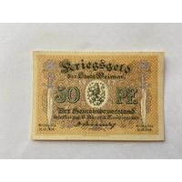 Нотгельд 50 пфеннигов Веймар. Веймарская республика - 1602