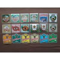 Пивные этикетки в типографском состоянии по 5 рублей за этикетку, можно рассчитываться рос. рублями, даже железными, а-13-2 (4007)