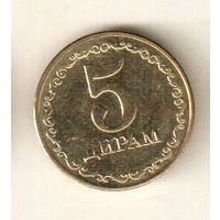 Таджикистан 5 дирам 2019