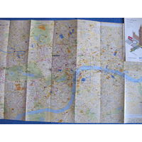 Карта Лондона с центром и другими районами (80х40 см)