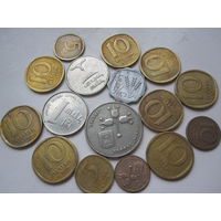 Монеты Израиля 16шт. без повтора.