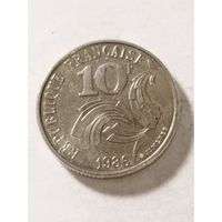 Франция 10 франков "Свобода, равенство, братство" 1986