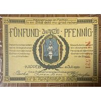Нотгельд , 25 пфеннигов 1920 год. Каппельн. Веймарская республика