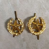 Редкие эмблемы. Общевойсковые. Круглые. Образца 1958 года.  Мечта "дембеля" пограничника КГБ СССР. Алюминий.