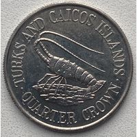 Тёркс и Кайкос 1/4 кроны 1981 г.