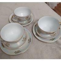 ГДР. Комплект чашка, розетка и блюдце для чая, кофе. Мадонна