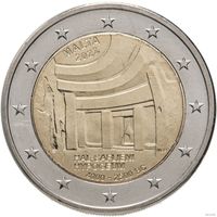 2 евро 2022 Мальта Храм Хал-Сафлиени UNC из ролла