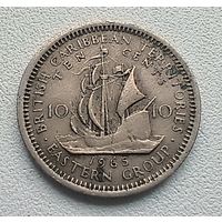 Восточные Карибы 10 центов, 1965  5-1-15