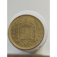 1 песета Испания 1975 года в звезде 76 лот 45