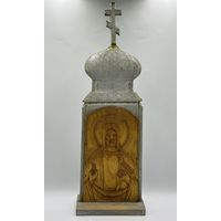 Икона Господь Вседержитель. Резьба по дереву. С рубля!