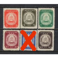 Латвия ССР 1940 Герб Стандарт #294-6,298,301*